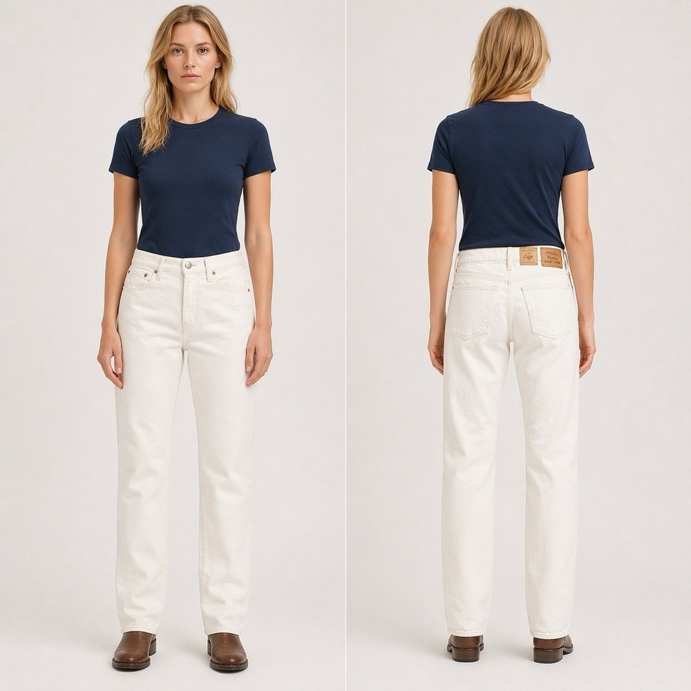 Madewell Kick Out Crop Jeans Size 27 Mid Rise in Pure White New With Tags Read